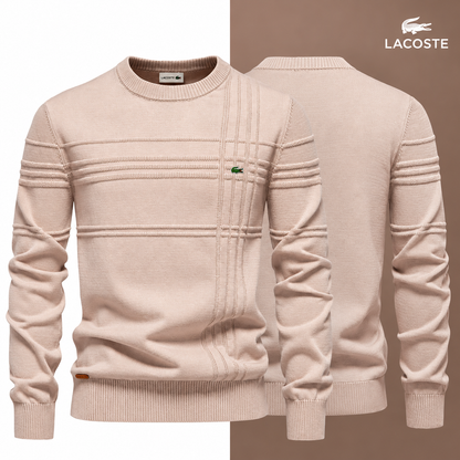 LC Textured Crew-Neck Jumper in Beige