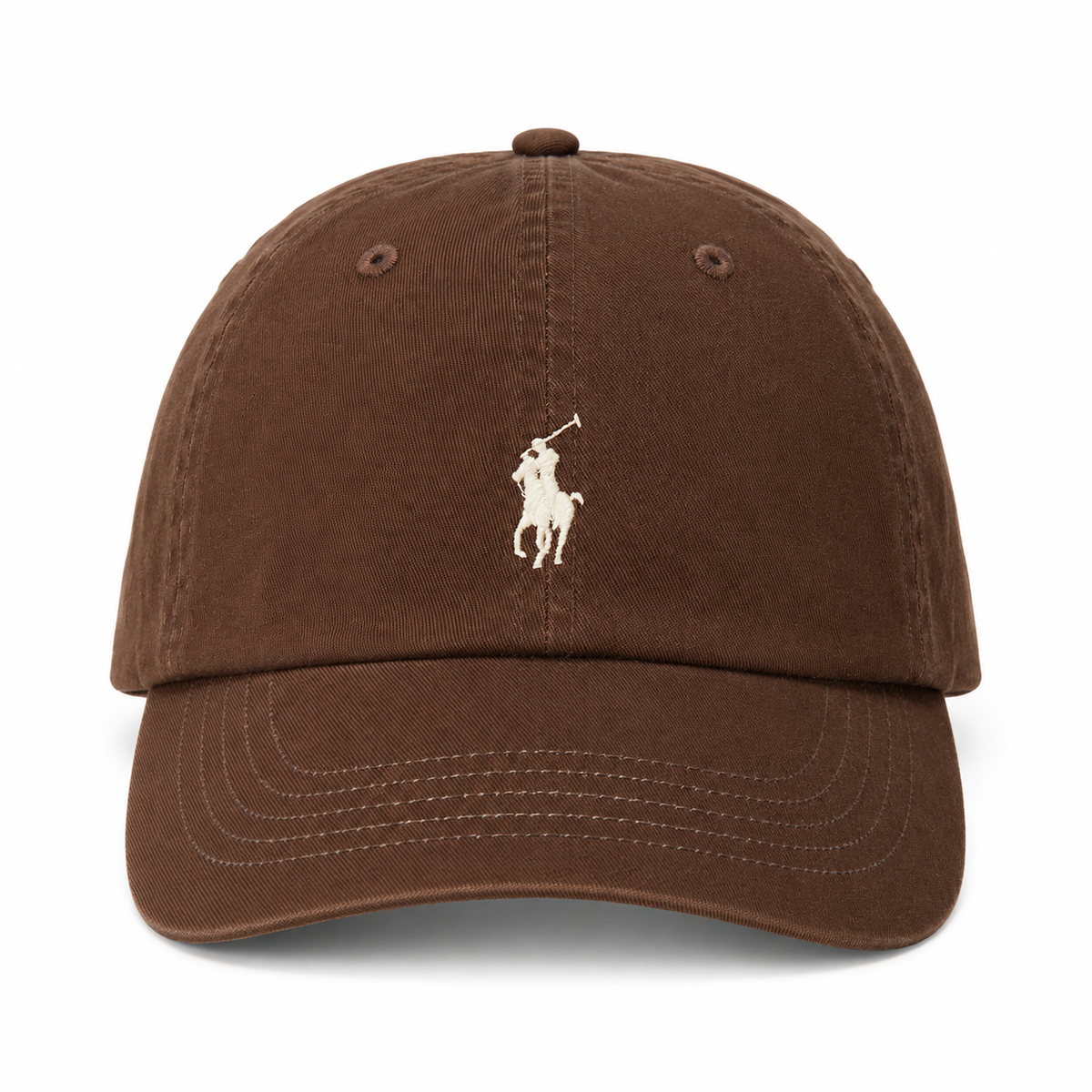 RL Cotton Twill Cap — Brown — hero front