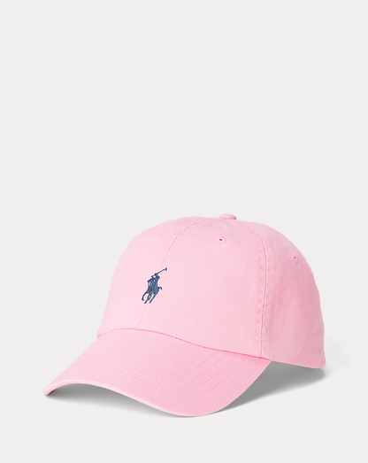 RL Cotton Twill Cap — Carmel Pink/Blue — colour