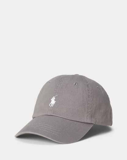 RL Cotton Twill Cap — Perfect Grey/White — colour